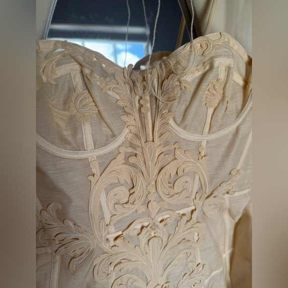 Zimmerman rebellion corset , beige Cream Lace Dress size 2 medium - Picture 2 of 10
